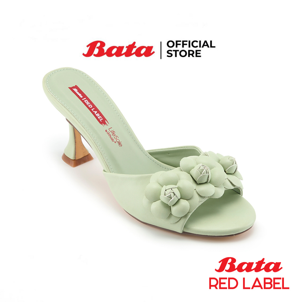 bata-บาจา-ยี่ห้อ-red-label-รองเท้าส้นสูงแบบสวม-รองเท้าส้นสูงไม่หุ้มส้น-สูง-2-5-นิ้ว-รุ่น-chala-สีเขียว-รหัส-7613156