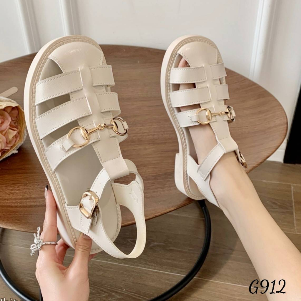 g-912-รองเท้าลำลองหนังนิ่มดีไซน์น่ารักมากสไตล์