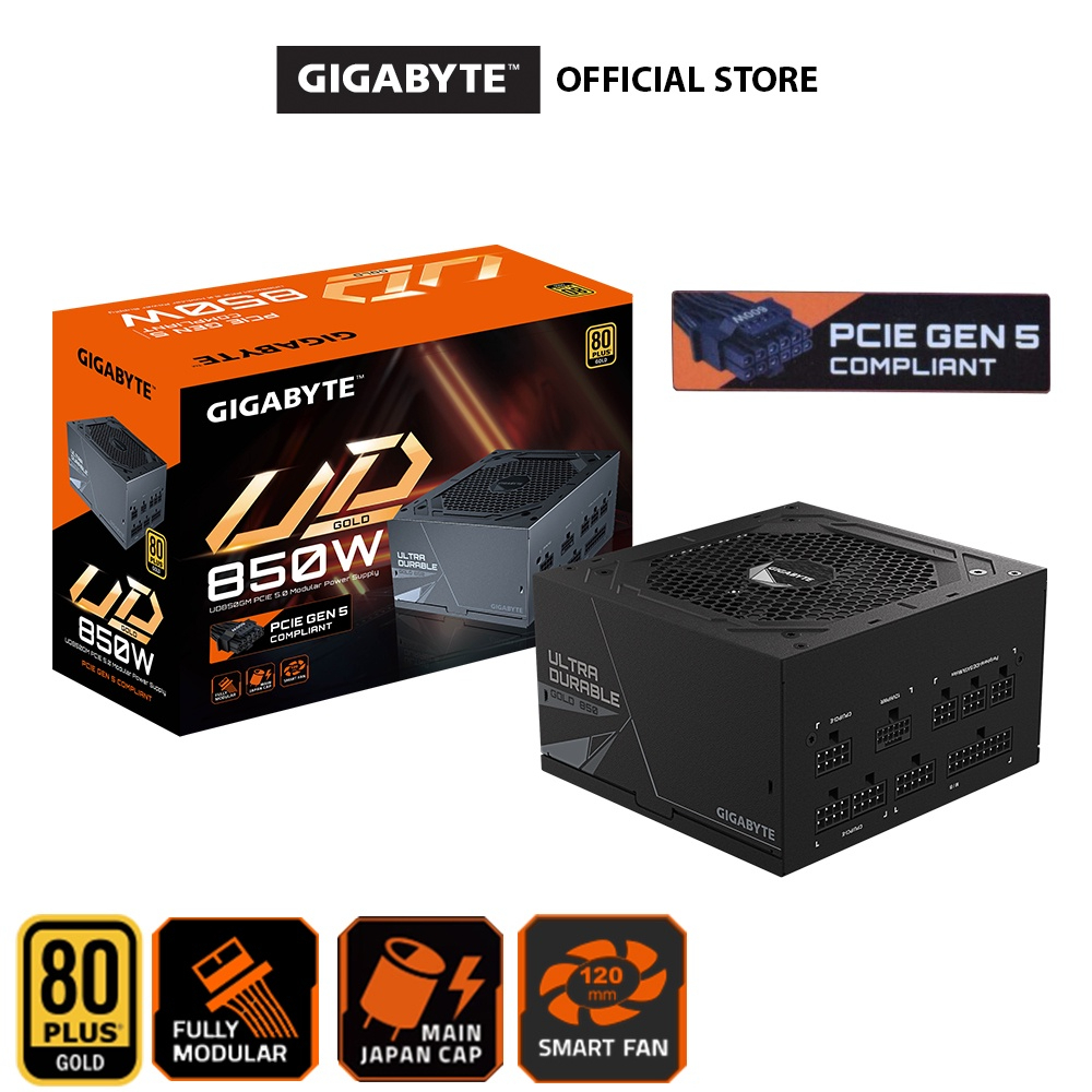 POWER SUPPLY (อุปกรณ์จ่ายไฟ) GIGABYTE UD850GM PG5 850W (80 PLUS Gold