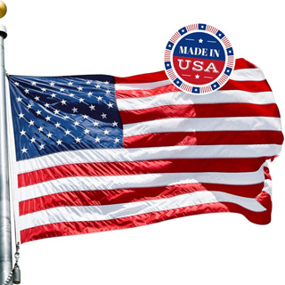 ธงชาติสหรัฐอเมริกา American Flag For Outside Made in USA Most Durable Heavy Duty Luxury Embroidered Stars