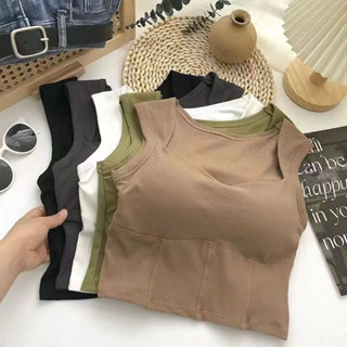 สินค้าพร้อมส่งจากไทย💥Angle Bra 💥(F711)เสื้อครอป ผ้าร่องนุ่มทรงสวยใส่สบาย