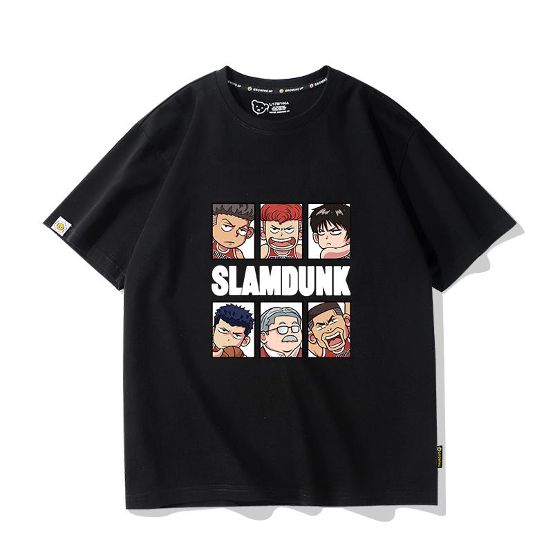 ใหม่-slam-dunk-anime-เสื้อยืด-slam-dunk-ผ้าฝ้ายพิมพ์ลายแขนสั้นผู้ชาย