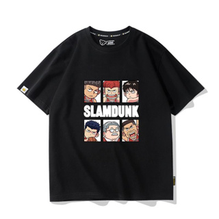 ใหม่ Slam Dunk Anime เสื้อยืด Slam Dunk ผ้าฝ้ายพิมพ์ลายแขนสั้นผู้ชาย