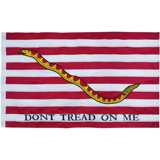 ธงผลิตในอเมริกา Flagolden Dont Tread On Me Gadsden 1st Navy Jack American Flags 2x3 Feet Made in USA - Double Sided