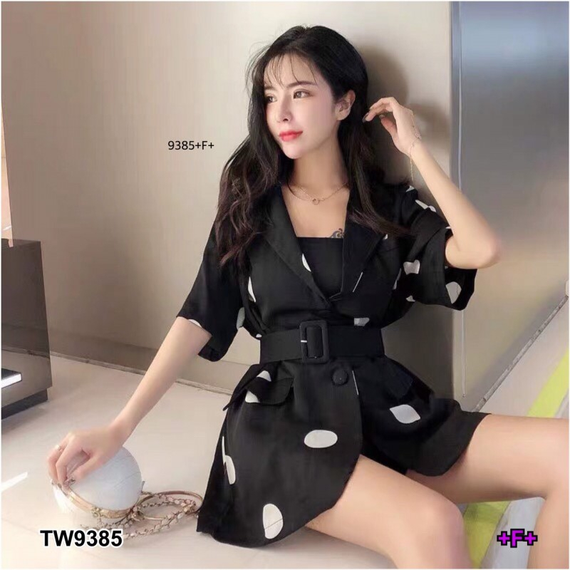 tw9385-dress-เดีาสูทแขนศอก