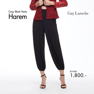 Guy Laroche กางเกงขาวยาว กาง﻿เ﻿กงผู้หญิง Cozy กางเกงขายาว สีดำ (G9X8BL)