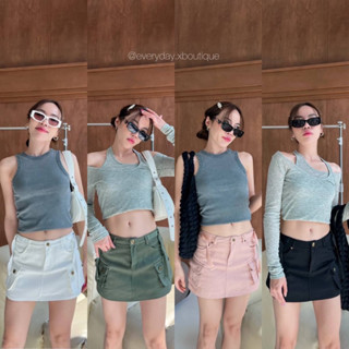 New in ✨cargo mini skirt SML 390฿ฟรีส่ง เปิดตัวกระโปรงกางเกงรุ่นใหม่ที่เหล่าบรรดาตัวแม่ต้องมี ผ้ายีนส์เดนิม คาร์โก้ vibe