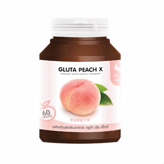 ภาพขนาดย่อของสินค้าGluta Peach X กลูต้า พีช เอ็กซ์ (60 แคปซูล) อาหารเสริมบำรุงผิว วิตามินซี