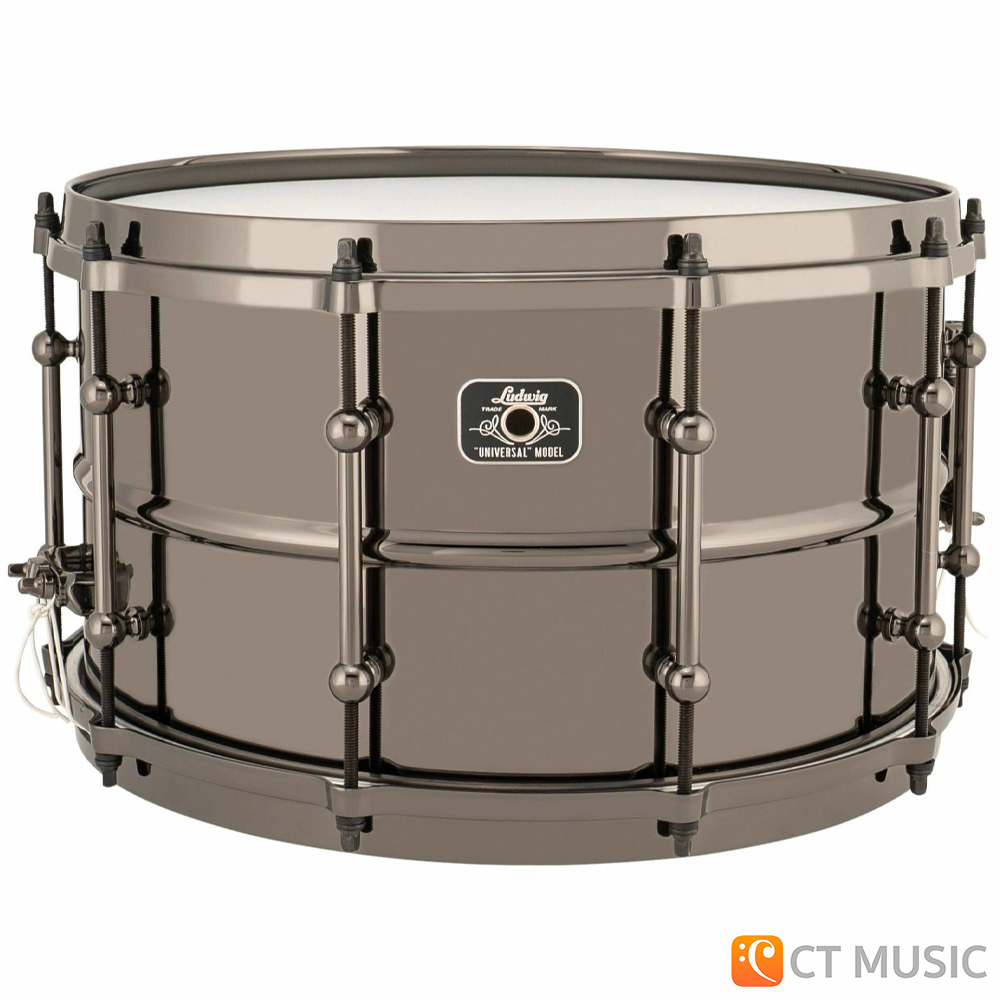 ludwig-lu0814-universal-brass-snare-drum-black-nickel-8-x-14