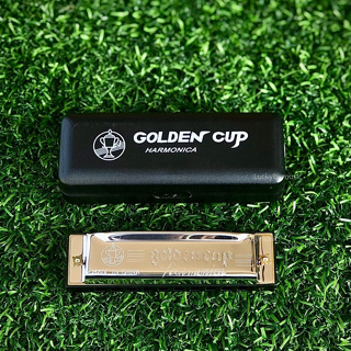 รูปภาพขนาดย่อของเมาท์ออแกน Harmonica ฮาร์โมนิก้า Harmonica Golden Cup 10 ช่อง คีย์ A เลือกคีย์ได้ เมาส์ออแกน สีเงิน - พร้อมส่งลองเช็คราคา