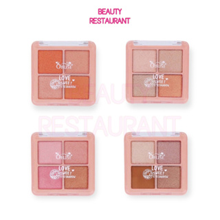 OBUSE Donut Love Sweet Eyeshadow #OB-1441 โอบิวซ์ โดนัท เลิฟ สวีท อาแชโดว์ พาเลท 4 สี