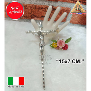 ไม้กางเขน โลหะ แขวนผนัง ไม้กางเขนพระเยซู ไม้กางเขนอิตาลี Catholic Jesus Cross Jesuschrist Figurine religion Italy