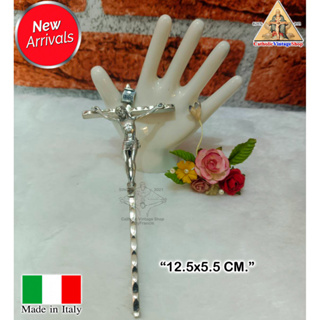ไม้กางเขน โลหะ แขวนผนัง พระเยซู ไม้กางเขนอิตาลี Catholic Jesus Cross Jesuschrist Figurine religion Italy