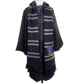 🔥 พร้อมส่ง 🔥 ผ้าพันคอ เรเวนคลอ สีน้ำเงิน Premiere V4 Harry Potter แฮร์รี่ พอตเตอร์ ผ้าพันคอพ่อมด คอสเพลย์ metal