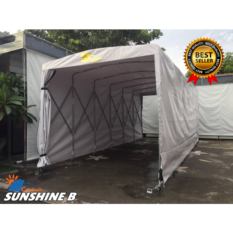 โรงจอดรถพับได้-โรงจอดรถสำเร็จรูป-carsbrella-รุ่น-sunshine-b-215cm-สามารถ-ยืด-หด-พับ-เก็บ-ได้-ใช้งานสะดวก