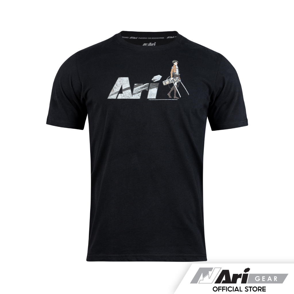 aot-x-ari-levi-tee-black-grey-white-เสื้อยืด-อาริ-รีไวล์-แอคเคอร์แมน-สีดำ