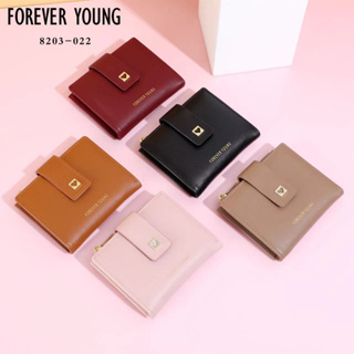 พร้อมส่ง!!!กระเป๋าสตางค์ กระเป๋าสตางค์ผู้หญิงFOREVER YOUNG กระเป๋าสตางค์ผู้หญิงใบสั้น2พับ ซิปล็อค กระเป๋าผู้หญิง820302