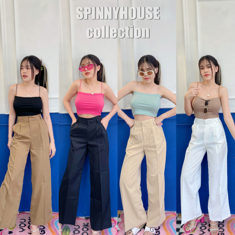 รูปภาพของSpinnyHouse  เสื้อสายเดี่ยว เสื้อสายฝอ สายสปาเกตตี้ ️ผ้ายืดเยอะ+นิ่ม ️จะอดใจไหวเหรอ เสื้อครอป เดี่ยวร่อง P102Bลองเช็คราคา