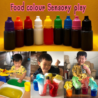 ภาพหน้าปกสินค้าสีผสมอาหาร food grade 10ml (พร้อมส่ง) food color sensory play ที่เกี่ยวข้อง