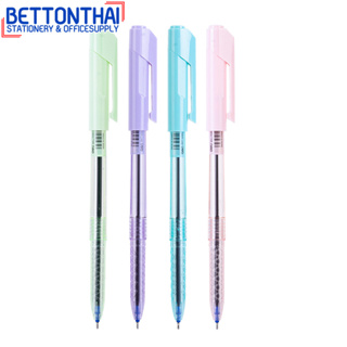 Deli Q03036 Ball point pen ปากกาลูกลื่น หมึกน้ำเงิน ขนาด 0.7mm คละสี 1 แท่งสุดคุ้ม ปากกา ปากกาเขียนดี อุปกร์เครื่องเขียน
