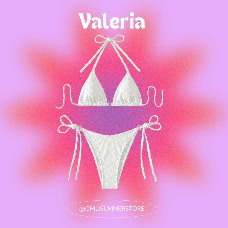 valeria-bikini-บิกินี่-ชุดว่ายน้ำ-ดีเทลผ้าลายดอกไม้-น่ารักสดใส-พรีออเดอร์