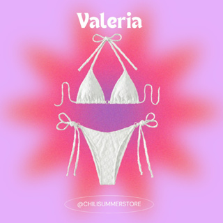 Valeria Bikini บิกินี่ ชุดว่ายน้ำ ดีเทลผ้าลายดอกไม้ น่ารักสดใส (พรีออเดอร์)