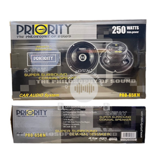 ลำโพงติดรถยนต์ ขนาด 6.5"  2 ทางยี่ห้อ Priority รุ่น PRO-65KN (1 คู่)