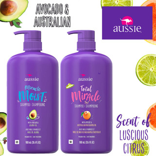 ขนาดใหม่🇺🇸 Aussie Paraben-Free Miracle Moist/Total Miracle Shampoo with Avocado & Jojoba for Dry Hair ราคา 590.- บาท