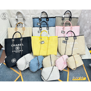 🎀Size 15นิ้ว🎀 กระเป๋าผู้หญิงสะพายข้าง &lt;&lt;C H A N E L Tote bag&gt;&gt; งานจริงสวยมาก มี 9 สี "รับประกันสินค้าตรงปก"