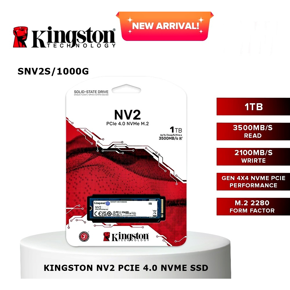 ภาพหน้าปกสินค้า250GB / 500GB / 1TB SSD (เอสเอสดี) KINGSTON M.2 2280 NVMe PCIe 4.0 Gen 4x4 3,000 MB/s (SNV2S/250G ,SNV2S/500G) จากร้าน hardware_corner บน Shopee