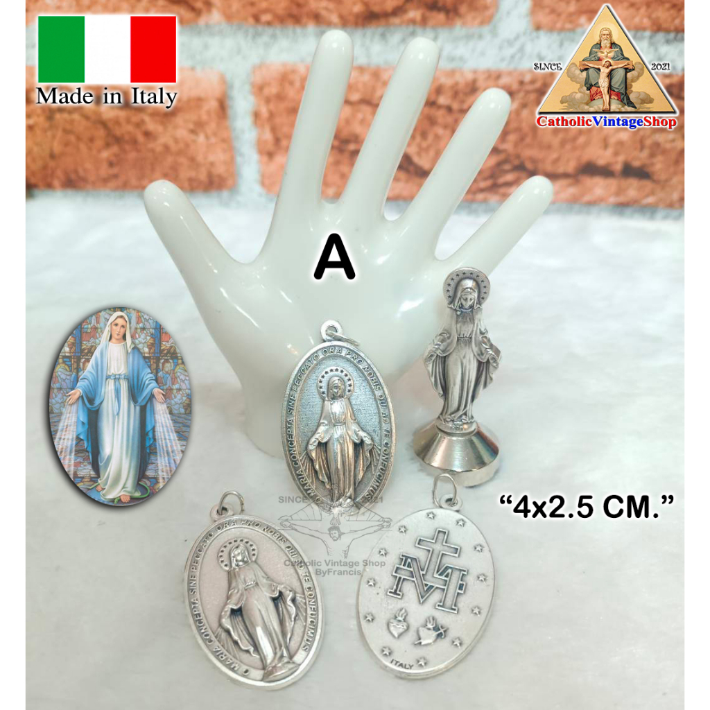 จี้เหรียญ-โลหะ-พระแม่มารีย์-เหรียญแม่พระอัศจรรย์-catholic-virgin-mary-coin-คาทอลิก