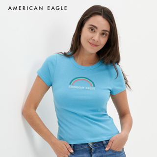 American Eagle Long Life Tiny Top เสื้อยืด ผู้หญิง ไทนี่ (NWTS 037-8843-547)