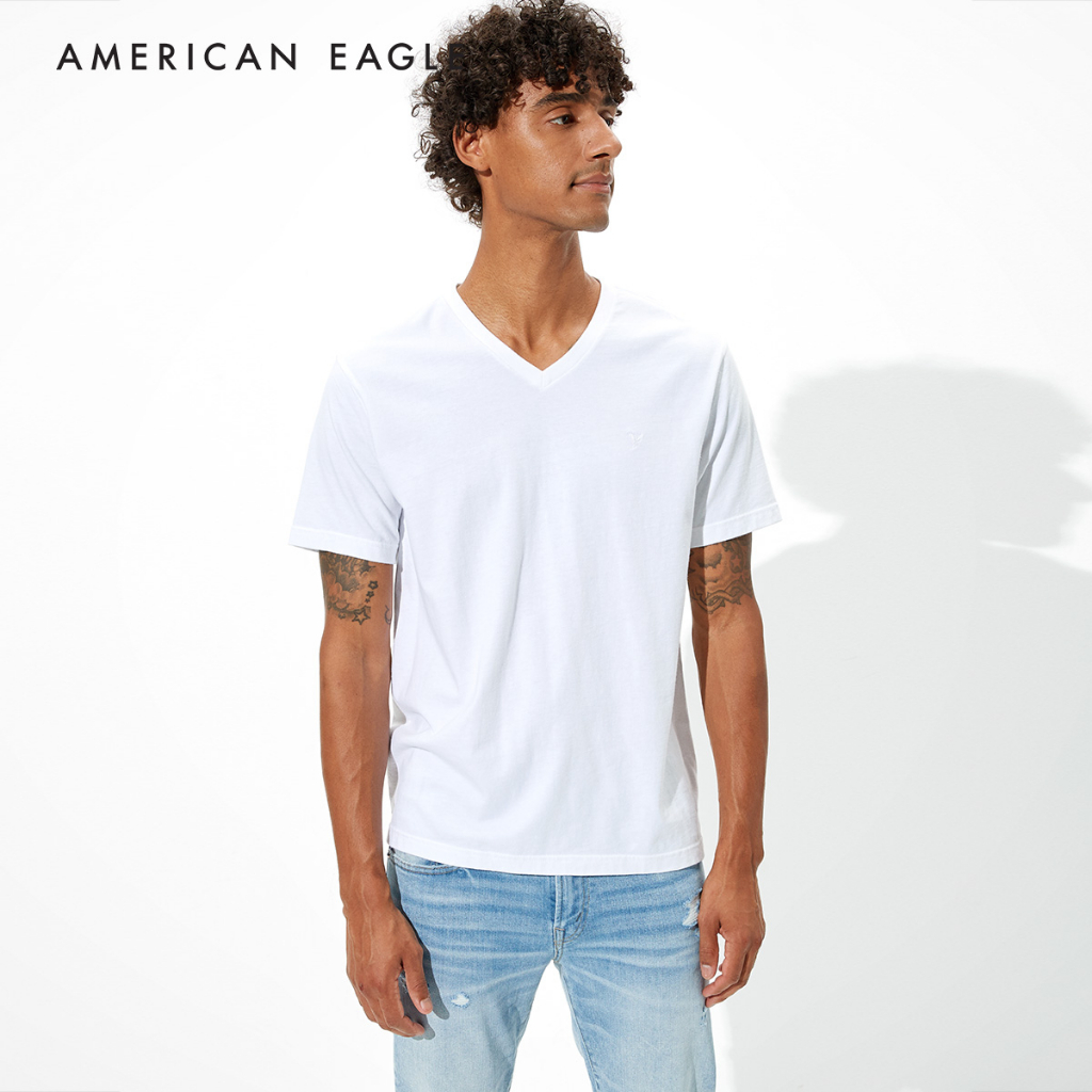american-eagle-super-soft-icon-v-neck-t-shirt-เสื้อยืด-ผู้ชาย-คอวี-nmts-017-1541-100