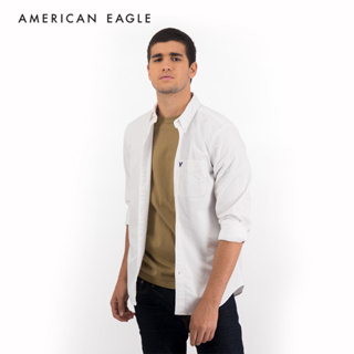 American Eagle Slim Fit Stretch Oxford Button-Up Shirt เสื้อเชิ้ต ผู้ชาย สลิม อ็อกฟอร์ด (NMSH 015-2178-100)