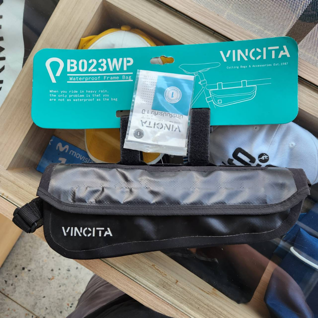 vincita-b023wp-กระเป๋าสามเหลี่ยมกันน้ำใต้เฟรม-สีดำ