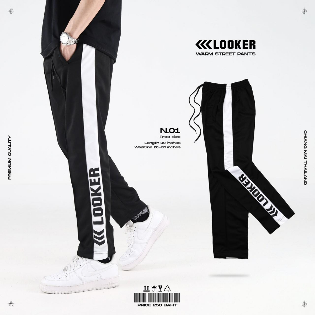 ภาพหน้าปกสินค้าLOOKER - กางเกงวอร์มสกรีน จากร้าน lookergang บน Shopee