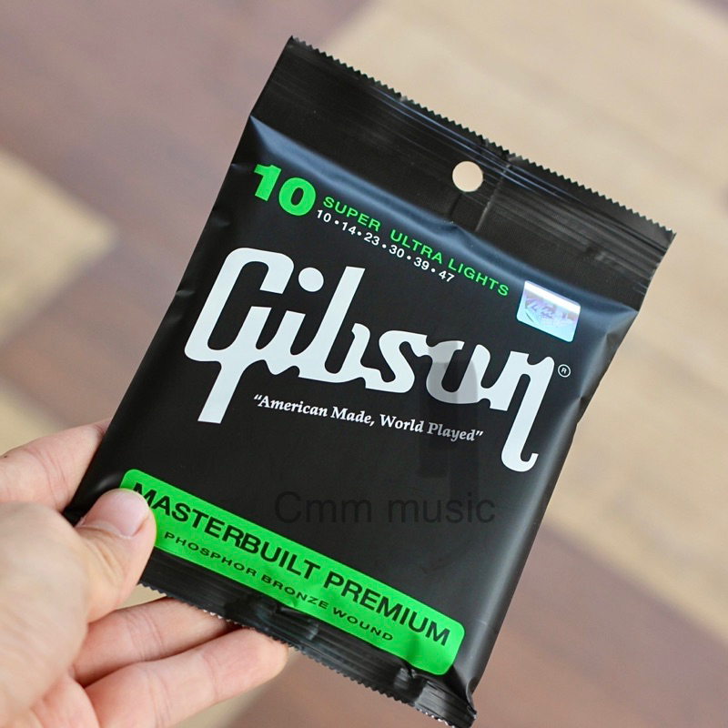 สายกีต้าร์โปร่ง-gibson-ราคาถูกที่สุด-เสียงดี-สายนิ่ม-guitar-string-สายกีต้าร์เบอร์10-1ชุดครบ6เส้น