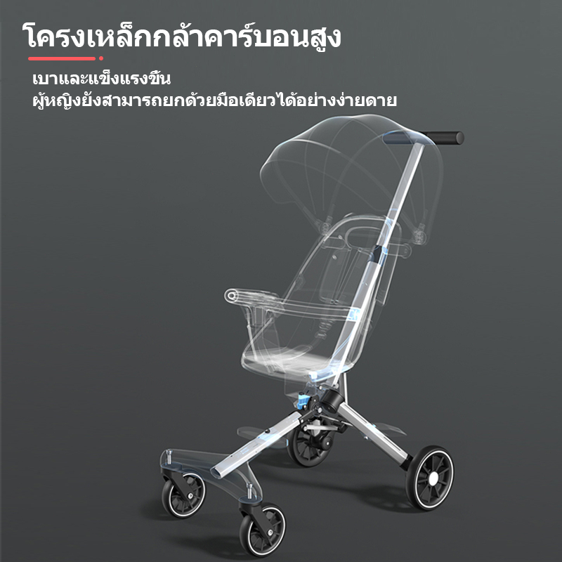 babyfun-รถเข็นเด็ก-4-ล้อ-รถเข็นเด็กพกพา-หน้า-หลัง-2-ทิศทาง-นำขึ้นเครื่องบินได้-รถเข็นเด็กพับได้