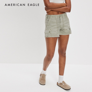 American Eagle Snappy Stretch Highest Waist Baggy Cargo Short กางเกง ผู้หญิง ขาสั้น แบ็กกี้ คาร์โก้ เอวสูง (NWSS 033-7545-309)