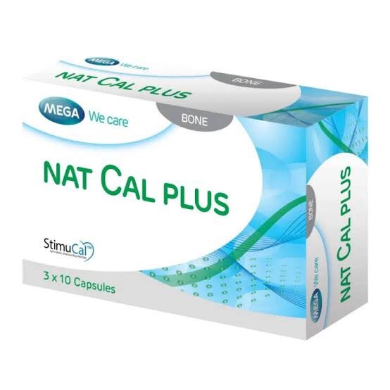 Mega Nat Cal Plus 30 capsules เมก้า วีแคร์ แนท แคล พลัส 30 แคปซูล [Bone ...