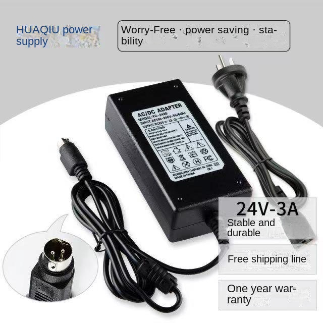 บังคับเจี่ยบ่อ-gp-2402ai-gp-2402a1-เครื่องพิมพ์-สายไฟอะแดปเตอร์-24vรอบปากสามขา