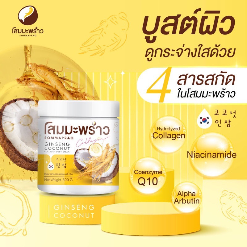 ครีมโสมมะพร้าว-500g-โสมมะพร้าวคอลลาเจน-ครีมโสมมะพร้าว-โลชั่นโสม-โสมมะพร้าวกลูต้า