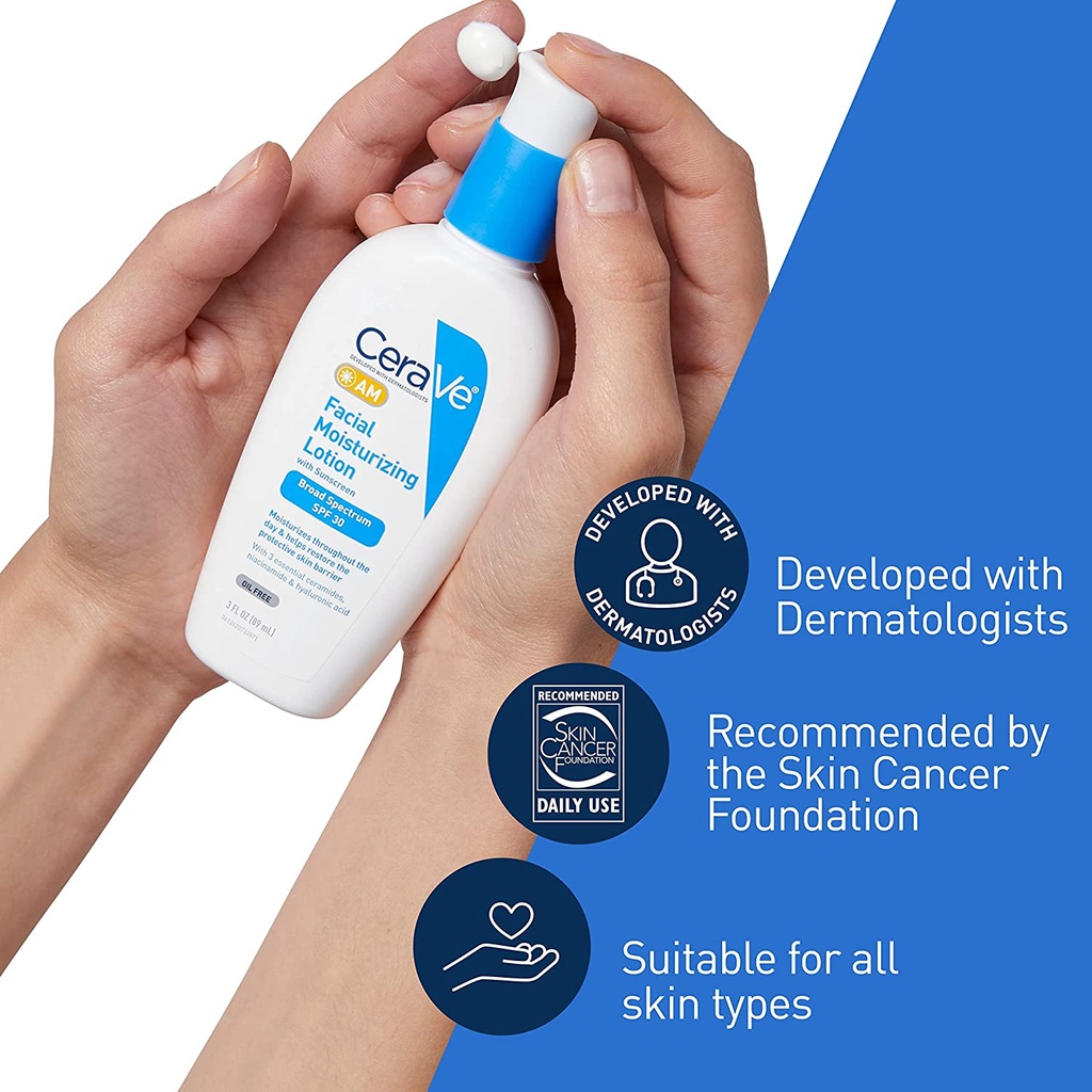 ส่งไว-เซราฟ-cerave-am-facial-moisturizing-lotion-เฟเชียล-มอยส์เจอไรซิ่ง-โลชั่น-พร้อมครีมกันแดด-89ml