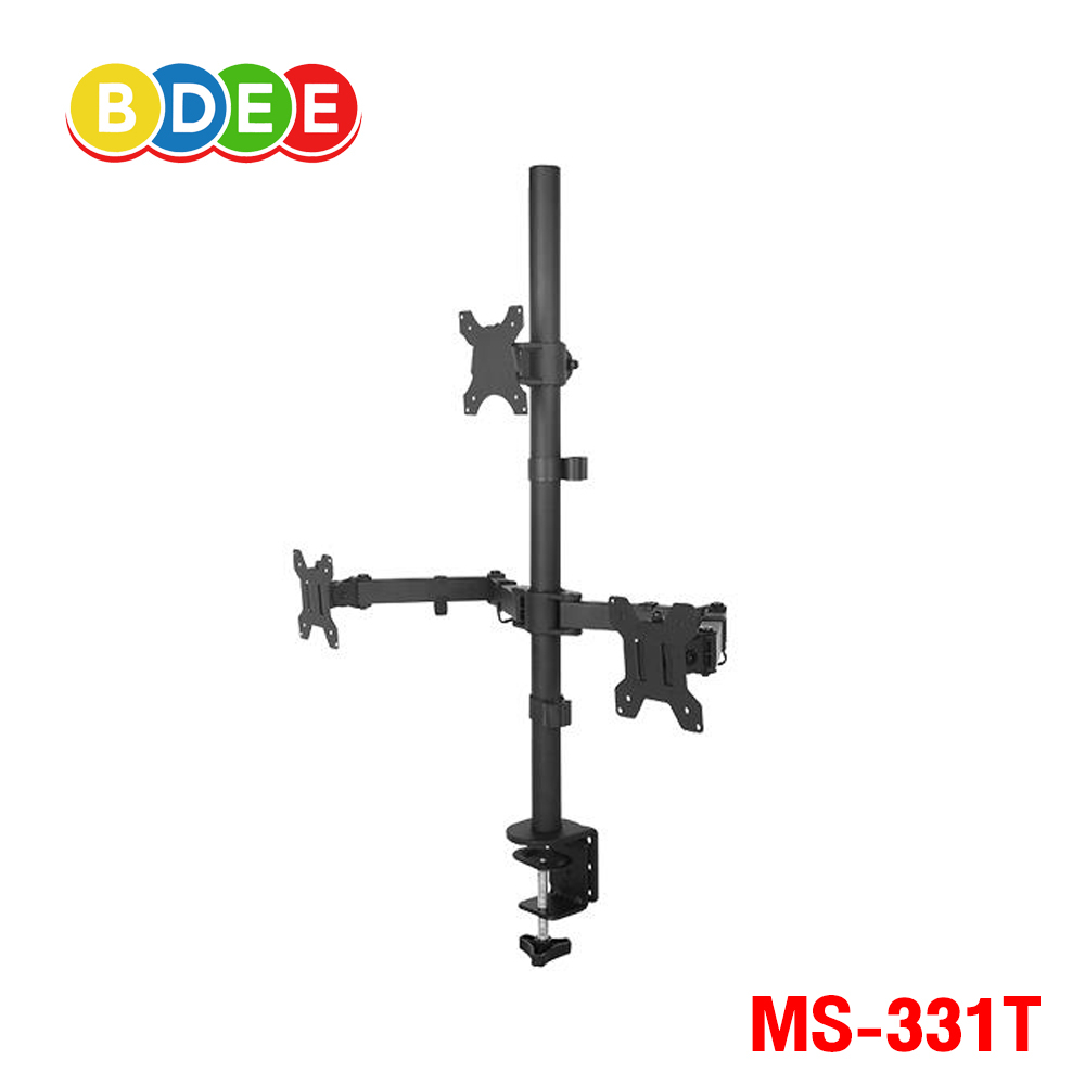 bdee-ขาตั้งจอมอนิเตอร์-3-จอ-ล่าง2-บน1-รุ่น-ms-331t-แบบยึดขอบโต๊ะ