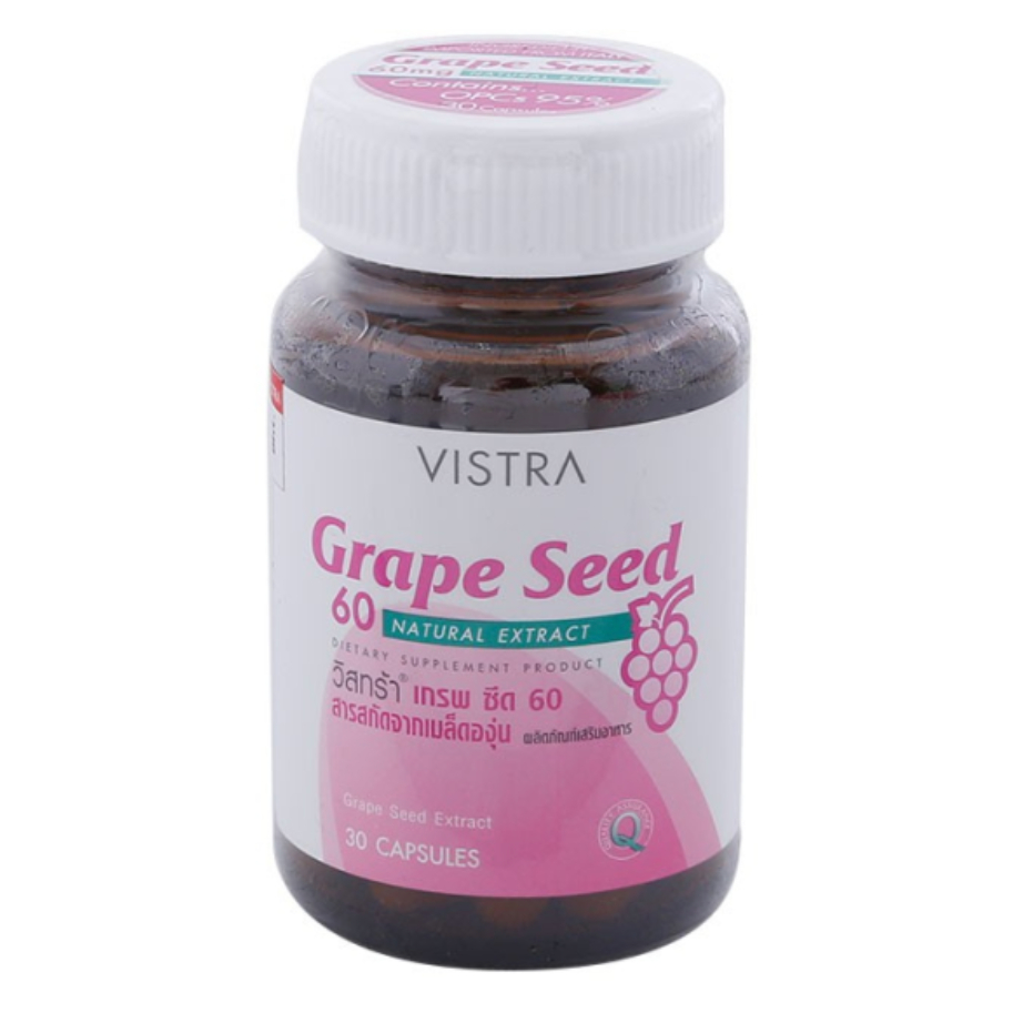 vistra-grape-seed-30-เม็ด-ช่วยเรื่องผิวและเส้นเลือดขอด-เมล็ดองุ่นสกัด-วิสทร้า-60-มก