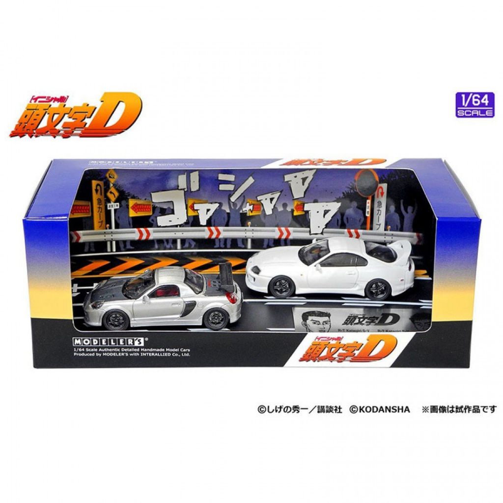 modelers-md64205-1-64-initial-d-set-vol-5-kai-ogashi-toyota-mr-s-vs-hideo-minagawa-supra-jza80-diecast-scale-model-car