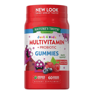 Nature’s Truth Just 4 Kids Multivitamin + Probiotic Berry Punch Flavor – 60 Gummies