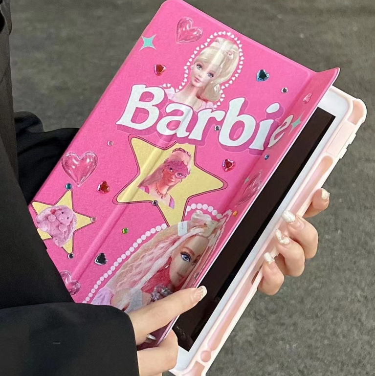 24-ชั่วโมงเคส-เคสไอแพด-air5-gen9-gen8-ช่องใส่ปากกาขวา-barbie-acrylic-เคส-ipad-pro11-2022-2021-2020-gen10-air4-air3