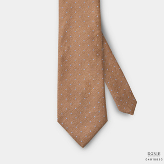 Sand Yellow Mini Polka dot 3 Inch Necktie-เนคไทสีเหลืองทรายลายจุดฟ้า