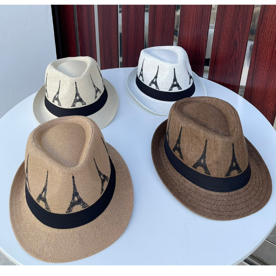 หมวกผู้ชาย-หมวกไมเคิลลายหอไอเฟล-พร้อมส่งจากไทย-b075